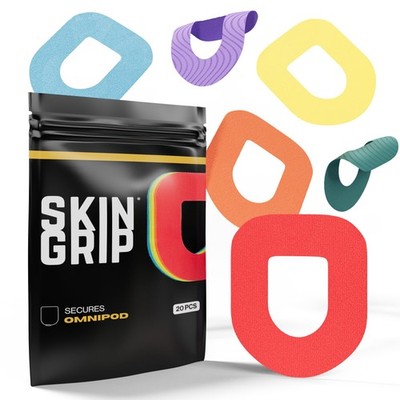 Skin Grip Insulet Omnipod 5 Adhesive Patches 20-Pack | Waterproof & Sweatpr