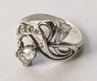 Vintage ring sterling silver 925 Size 9 Weight 3.86 g. Ukrainian jewelry.