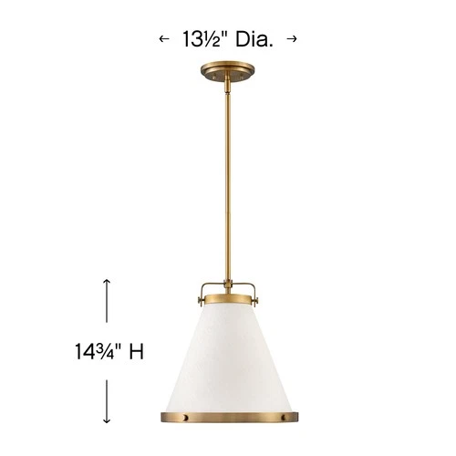 Hinkley Lighting 4997 Lexi 1 Light 14"W Pendant - Brass - Picture 10 of 10