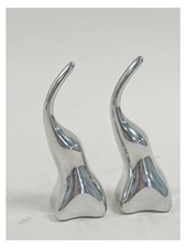 Hoselton Aluminium Abstract Sculpture Elephant Pair Made in Canada Collectible 