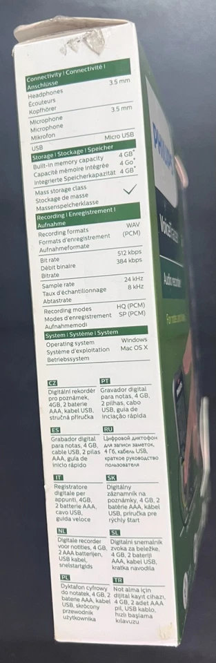 Philips VoiceTracer Digital Voice Recorder 4GB DVT1110 6304 - Image 3 of 3