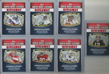2011 Topps Super Bowl Legends Giveaway - JOE MONTANA, JERRY RICE, JOE NAMATH + 4