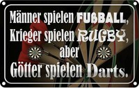 Blechschild 20X30 Cm MäNner FußBall Aber GöTter Darts Spruch Zitat Deko Geschenk