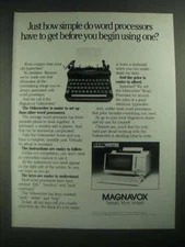 1987 Magnavox Videowriter Word Processor Ad - Just How Simple