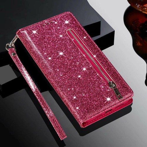 Fr Apple iPhone 12 Pro Max Mini Glitter Bling Case TPU Leather Card Wallet Cover - Photo 60 sur 83