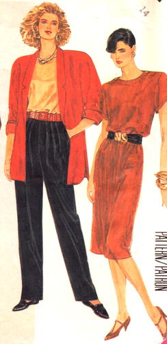 McCall's 2822 ~ Misses' Unlined Jacket, Top, Skirt and Pants ~ Size 14 VIN 1986 - Picture 4 of 6