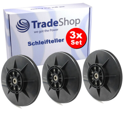 3x Ersatz Haftteller Schleifteller 225mm für Powerplus X 0476, X 0477, X 0478