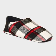 Tartan Plaid High Rise Sherpa Slipper Socks Huggable Heel  Grippers S/M 3400