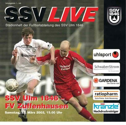 Fussball-Programmheft 01/02 VL SSV Ulm 1846 - FV Zuffenhausen - 第 1/1 張圖片