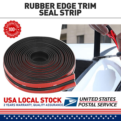 9M 4 Car Door Edge Protector Seal Push on Trim Strip Pinchweld Rubber DIY BLACK