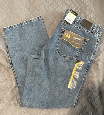 Lee Mens Regular Fit Bootcut Jeans Wylie Size 42x32