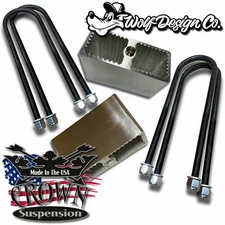 Universal 3" Aluminum Rear Lowering Blocks Kit Chevy Toyota Mazda Minitruck