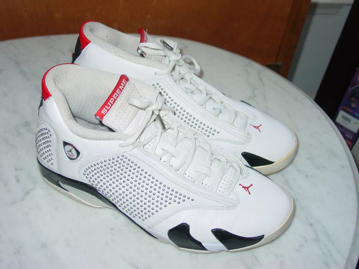 Nike Air Jordan 14 Retro Supreme White size 10.5 OG XIV BV7630-106