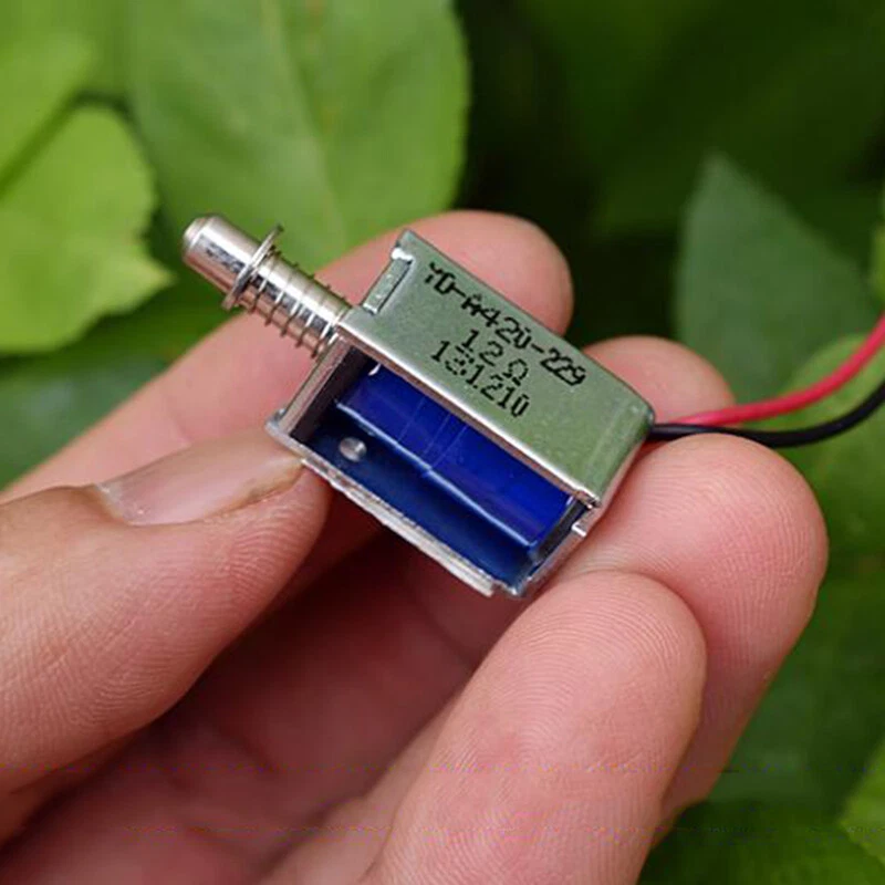 DC 6V-12V Suction Type Spring Rod Micro Electromagnet Solenoid Magnet 5mm Stroke - Image 2 of 4