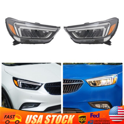 For 2017-2022 Buick Encore Full LED Headlight Headlamps Left+Right Pair LH RH