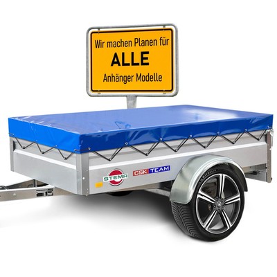 Anhängerplane Abdeckplane Flachplane Stema 208 x 115 x6/306 x 157x6 PREMIUM 
