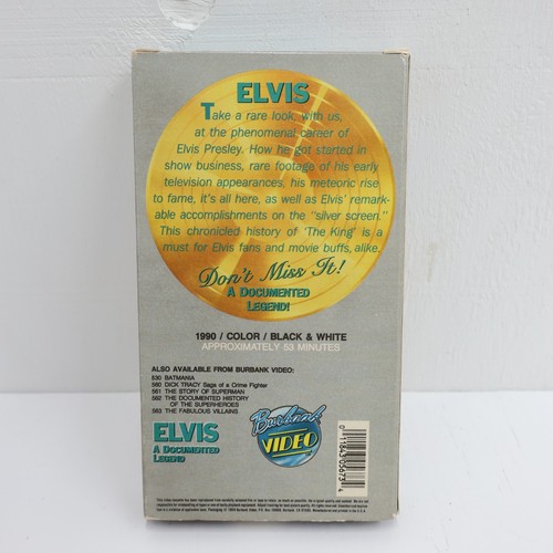 The Story of Elvis Presley A Documented Legend (VHS, 1989, Burbank Video) - Picture 2 of 3