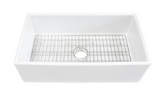 33 Inch Fireclay Farmhouse Kitchen Sink White Single Bowl Apron Front Kitchen