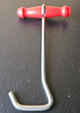 BOOT HOOK SINGLE. RED WOOD HANDLE. NEW