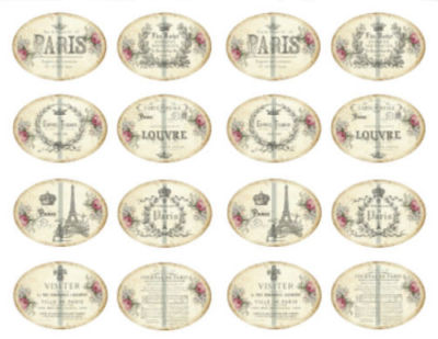 Vintage Image Victorian Grunge French Paris Perfume Labels Decals