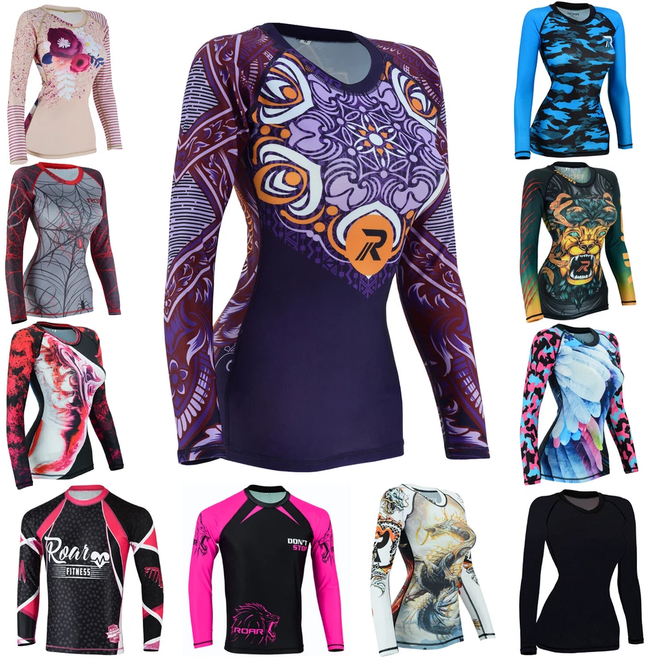 Koyes Fightwear  MMA Compression  Women's Rash Guard Wrestling Long Sleeve Top - Image 4 of 4