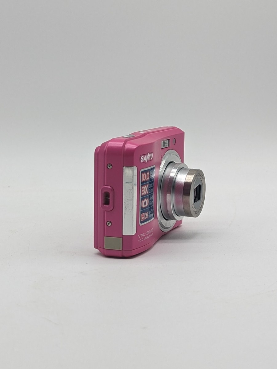 Sanyo VPC--S1085-RARE-PINK-10.0 MP-Digital Camera & SD Card