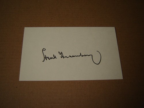Hank Greenberg signed index card Hall of Fame Detroit Tigers dec 1986