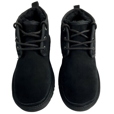 Ugg Boots Mens Size 10 Neumel Black Suede Chukka Winter Wool  display picture 3