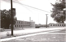 Greenlee Bros INC Genoa Illinois 1956 RPPC Postcard Water tower Industrial Tools