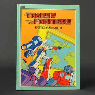 Transformers BATTLE FOR EARTH Marvel Books HC 1985 11'' x 8'' 230713A