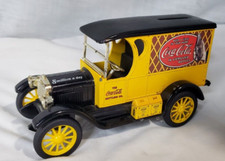 Coca Cola ERTL Die-Cast Metal Bank Black Yellow Delivery Truck 1993 Coke