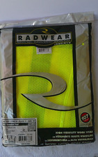 RADWEAR High Visibility Yellow Class 3 Mesh Zipper Close Vest Reflective Tape 3X