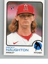 2022 Topps Heritage Packy Naughton 665 Rookie RC Los Angeles Angels