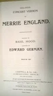Edward German : Merrie England - Concert Version : Music Score