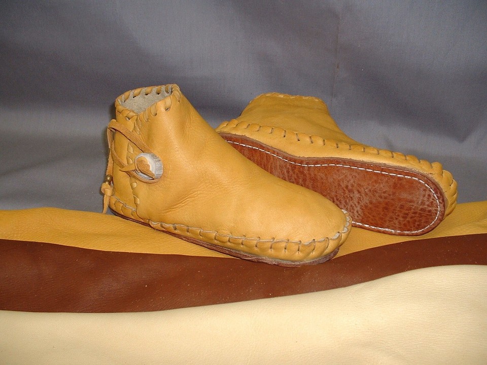 buffalo-men-s-size-10-brown-moccasins-indian-leather-pueblo-style