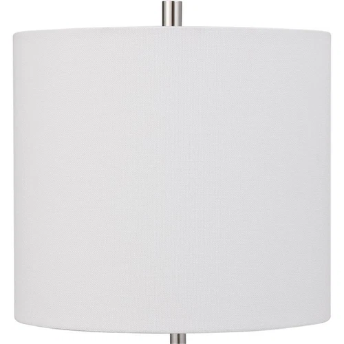 Uttermost Sussex Traditional Crystal and Metal Buffet Lamp in Nickel/White - Picture 4 of 9