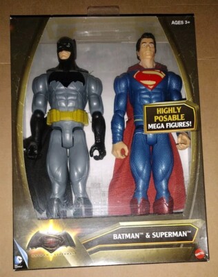 Gotham City Batman vs Metropolis Superman Mega Action Figure 2 Pack Dawn Justice