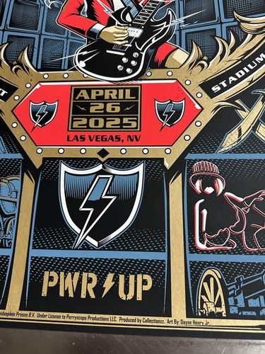 AC/DC CONCERT poster 2025 Power PWR Up Allegiant Stadium Las Vegas, NV #594/627 - Picture 4 of 5