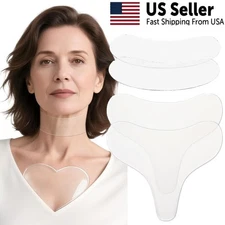 4x Neck Chest Wrinkle Patches-Silicone Pads for Decollete & Cleavage, Anti Aging