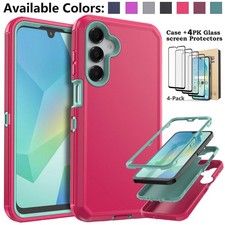 For Samsung Galaxy A16 A17 A07 A37 5G Case Shockproof 4 Packs Screen Protector