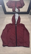 Vintage / Y2K 1990s Maroon Nike Embroidered Logo Windbreaker Size Large