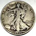 1935 S Walking Liberty Silver Half Dollar- VF Condition - FREE SHIPPING - 1951