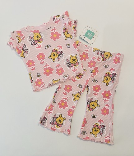 Disney Baby Girl Winnie The Pooh Clothes 3-6 Months Pants Shirt 2 PC Set Cute