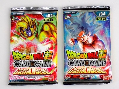 2x Booster Pack BANDAI Dragonball Super Card Game Colossal Warfare B04