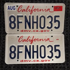 Paar Originale US Auto Kennzeichen Nummernschilder USA 🇺🇸 California 
