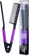 Purple Hair Straightening Comb – Easy Styling for Smooth, Straight Hair New