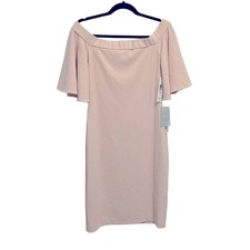 Eliza J Blush Pink Flutter Sleeve Mini Dress Women's size 10 NWT