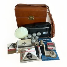 Vintage Polaroid Land Camera Model 150 Original Carrying Case/ Extras- Untested