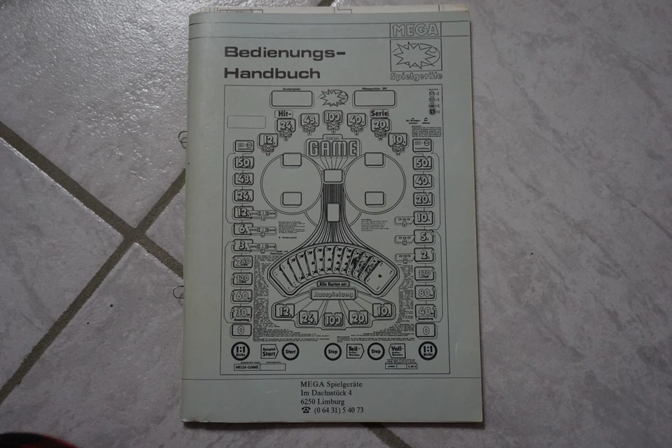 Merkur MEGA - GAME - Anleitung ADP Geldspielgerät Spielautomat Beschreibung - Bild 1 von 1