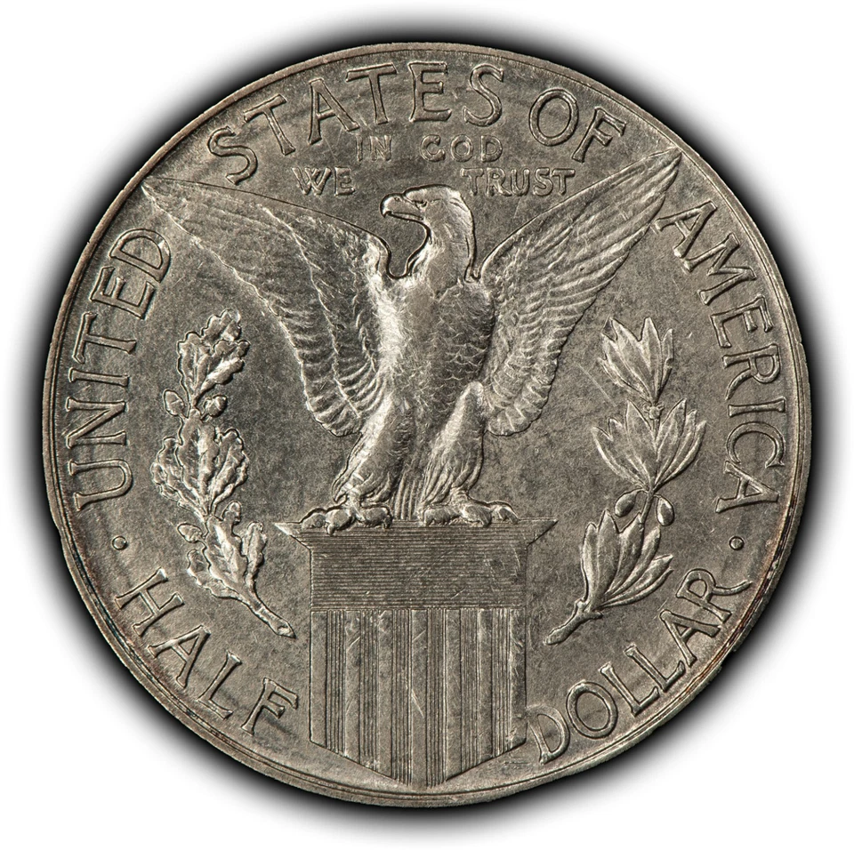 1915-S 50c Pan-Pac Panama Expo Commemorative Silver Half Dollar - Luster - B5240 - Image 4 of 4